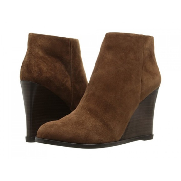Vince Camuto Shoes - Vince Camuto Gemina Wedge Bootie in Coco true Sued